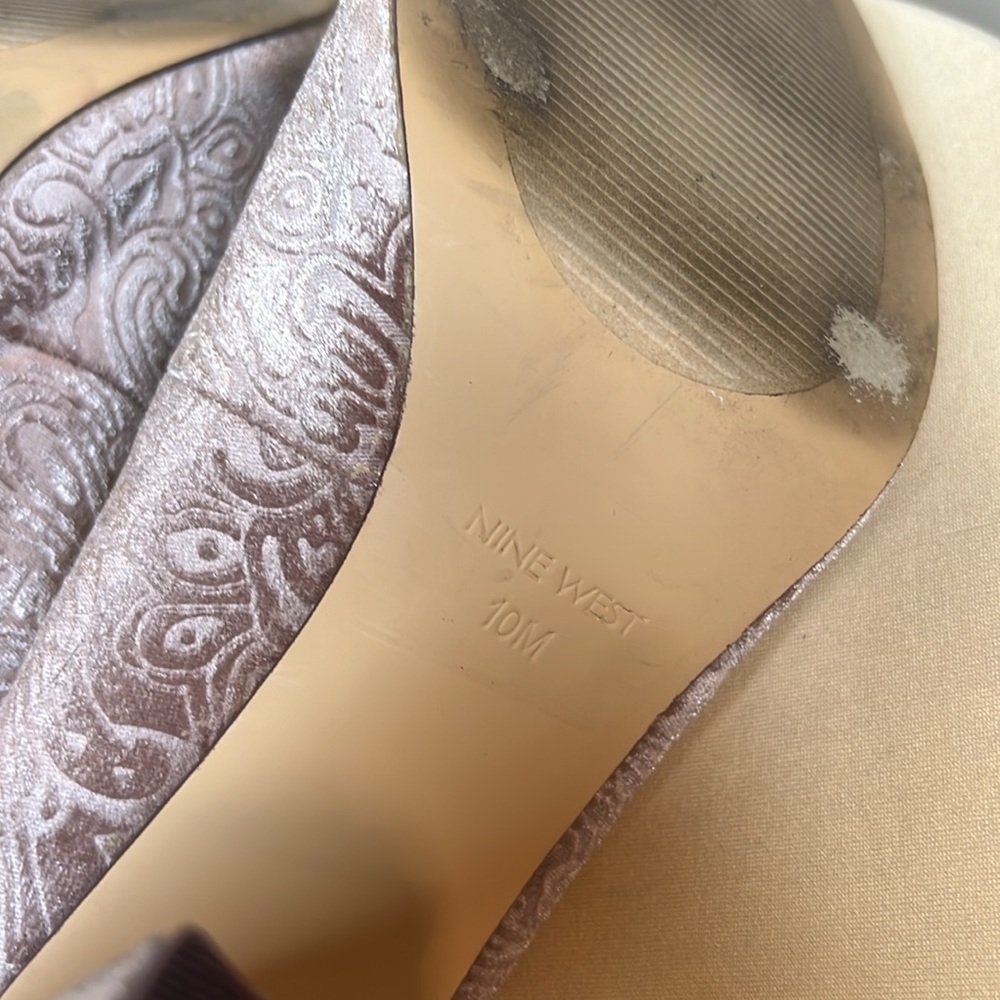 Nine West Jacquard Velvet Heels - Picture 7 of 10